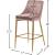 Karina Velvet Counter Stool with Polished Metal Frame