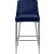 Karina Velvet Counter Stool with Polished Metal Frame