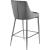 Karina Velvet Counter Stool with Polished Metal Frame