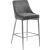 Karina Velvet Counter Stool with Polished Metal Frame