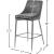 Karina Velvet Counter Stool with Polished Metal Frame