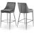 Karina Velvet Counter Stool with Polished Metal Frame