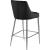 Karina Velvet Counter Stool with Polished Chrome Metal Frame