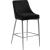 Karina Velvet Counter Stool with Polished Metal Frame