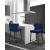 Kelly Velvet Counter Stool with Black Metal Legs & Gold Tips