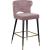 Kelly Velvet Counter Stool with Black Metal Legs & Gold Tips