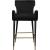 Luxe Velvet Counter Stool with Black Metal Legs & Gold Tips