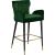 Luxe Velvet Counter Stool with Black Metal Legs & Gold Tips