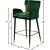 Luxe Velvet Counter Stool with Black Metal Legs & Gold Tips
