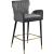 Luxe Velvet Counter Stool with Black Metal Legs & Gold Tips