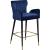 Luxe Velvet Counter Stool with Black Metal Legs & Gold Tips