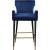 Luxe Velvet Counter Stool with Black Metal Legs & Gold Tips