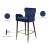 Luxe Velvet Counter Stool with Black Metal Legs & Gold Tips