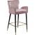 Luxe Velvet Counter Stool with Black Metal Legs & Gold Tips