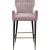 Luxe Velvet Counter Stool with Black Metal Legs & Gold Tips