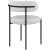 Beacon Faux Leather & Boucle Fabric Dining Chair with Matte Black Metal Frame