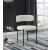 Beacon Faux Leather & Boucle Fabric Dining Chair with Metal Frame
