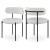 Beacon Faux Leather & Boucle Fabric Dining Chair with Matte Black Metal Frame