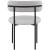 Beacon Faux Leather & Boucle Fabric Dining Chair with Matte Black Metal Frame