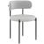 Beacon Faux Leather & Boucle Fabric Dining Chair with Matte Black Metal Frame