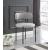 Beacon Faux Leather & Boucle Fabric Dining Chair with Matte Black Metal Frame