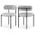 Beacon Faux Leather & Boucle Fabric Dining Chair with Matte Black Metal Frame