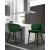Cassie Velvet Counter Stool with Black Metal Legs & Gold Tips