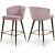 Cassie Velvet Counter Stool with Black Metal Legs & Gold Tips