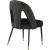 Akoya Velvet Dining Chair with Black Metal Legs & Gold Tips