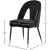 Akoya Velvet Dining Chair with Black Metal Legs & Gold Tips