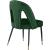 Akoya Velvet Dining Chair with Black Metal Legs & Gold Tips