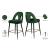 Akoya Velvet Counter Stool with Black Metal Legs & Gold Tips