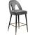 Akoya Velvet Counter Stool with Black Metal Legs & Gold Tips