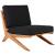 Tahiti Outdoor Patio Waterproof Fabric Accent Chair with Solid Teak Wood Frame