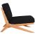 Tahiti Outdoor Patio Waterproof Fabric Accent Chair with Solid Teak Wood Frame