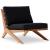 Tahiti Outdoor Patio Waterproof Fabric Accent Chair with Solid Teak Wood Frame