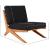 Tahiti Outdoor Patio Waterproof Fabric Accent Chair with Solid Teak Wood Frame