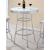 Theodore Wood Veneer Round Bar Table with Chrome Base