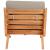 Tahiti Outdoor Patio Waterproof Fabric Accent Chair with Solid Teak Wood Frame