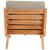 Tahiti Outdoor Patio Waterproof Fabric Accent Chair with Solid Teak Wood Frame
