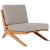 Tahiti Outdoor Patio Waterproof Fabric Accent Chair with Solid Teak Wood Frame