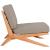 Tahiti Outdoor Patio Waterproof Fabric Accent Chair with Solid Teak Wood Frame