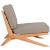 Tahiti Outdoor Patio Waterproof Fabric Accent Chair with Solid Teak Wood Frame