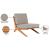 Tahiti Outdoor Patio Waterproof Fabric Accent Chair with Solid Teak Wood Frame
