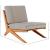 Tahiti Outdoor Patio Waterproof Fabric Accent Chair with Solid Teak Wood Frame