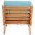 Tahiti Outdoor Patio Waterproof Fabric Accent Chair with Solid Teak Wood Frame