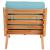 Tahiti Outdoor Patio Waterproof Fabric Accent Chair with Solid Teak Wood Frame