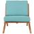 Tahiti Outdoor Patio Waterproof Fabric Accent Chair with Solid Teak Wood Frame