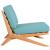 Tahiti Outdoor Patio Waterproof Fabric Accent Chair with Solid Teak Wood Frame