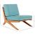 Tahiti Outdoor Patio Waterproof Fabric Accent Chair with Solid Teak Wood Frame